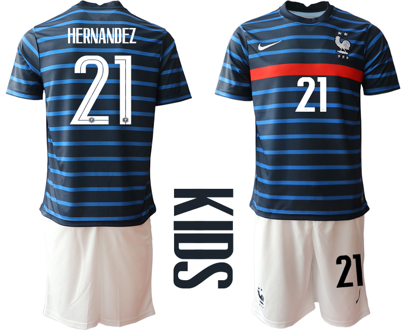 2021 France home Youth #21 soccer jerseys